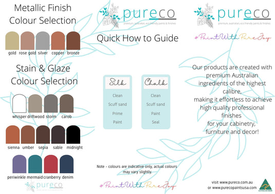 Colour Chart & How to Guide – Pureco Paints